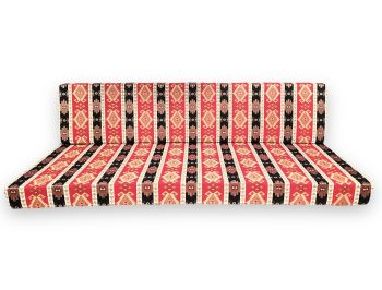 Geleneksel Kilim Desenli 3 Kişilik Şark Köşesi Minder Takımı - 180cm (Yıkanabilir Kılıflı) klasik-sark-kosesi-minderi Şark köşesi Minderi düz tasarım meyilli kesim ortapedik yer minderi