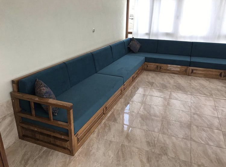 Sandıklı Modern Şark Köşesi - Ahşap Sedir Takımı & Fonksiyonel Köşe - Görsel 2